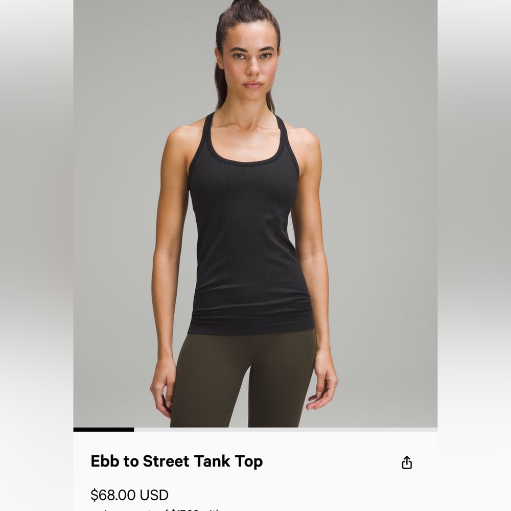 lululemon ebb to street tank top